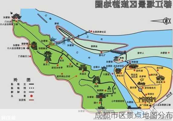 成都市区景点地图分布