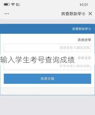 输入学生考号查询成绩