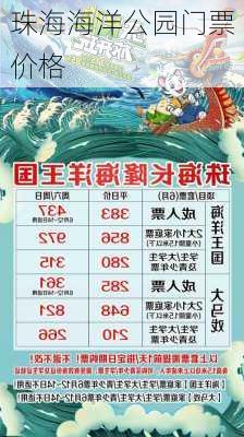 珠海海洋公园门票价格