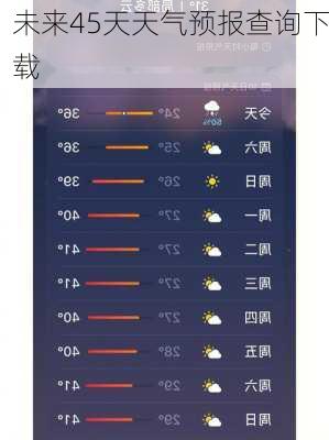 未来45天天气预报查询下载