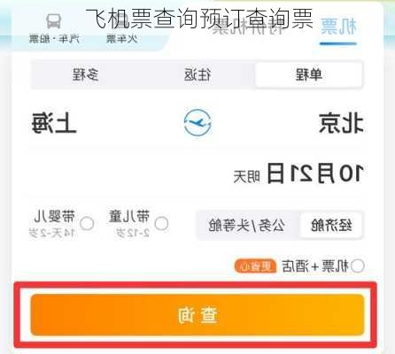 飞机票查询预订查询票