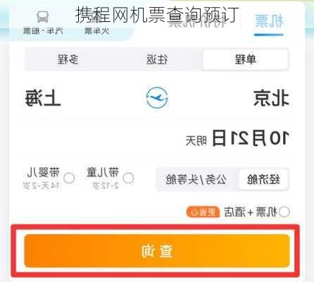 携程网机票查询预订