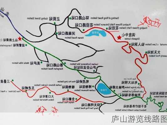 庐山游览线路图