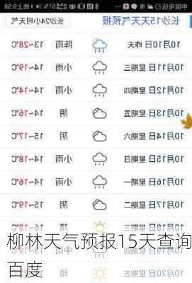 柳林天气预报15天查询百度