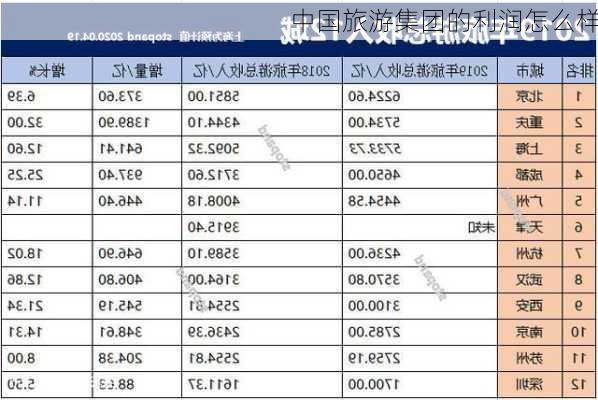 中国旅游集团的利润怎么样