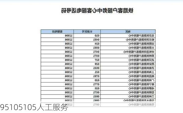 95105105人工服务