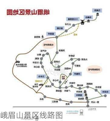 峨眉山景区线路图