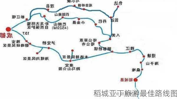 稻城亚丁旅游最佳路线图