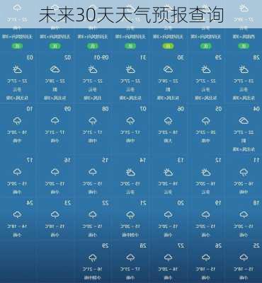 未来30天天气预报查询