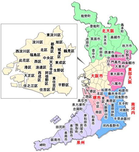 日本大阪地图