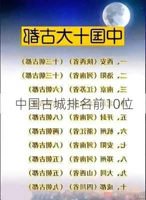 中国古城排名前10位