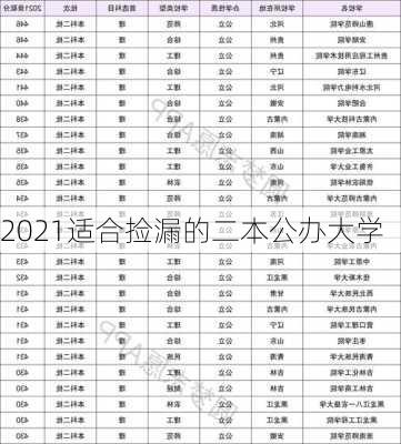 2021适合捡漏的二本公办大学