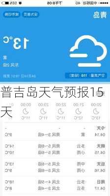 普吉岛天气预报15天