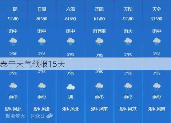 泰宁天气预报15天