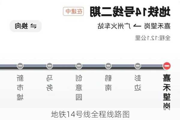 地铁14号线全程线路图