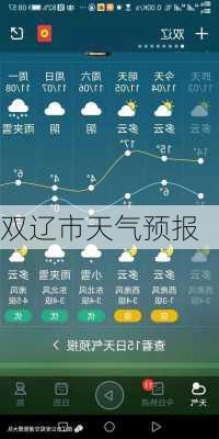 双辽市天气预报