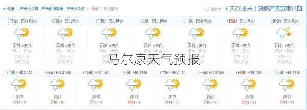 马尔康天气预报