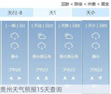 贵州天气预报15天查询