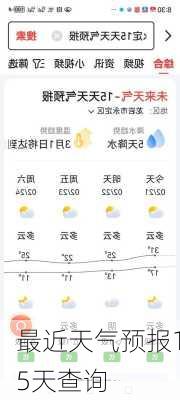 最近天气预报15天查询