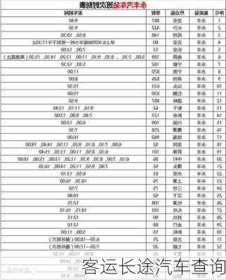 客运长途汽车查询