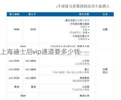 上海迪士尼vip通道要多少钱