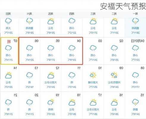 安福天气预报