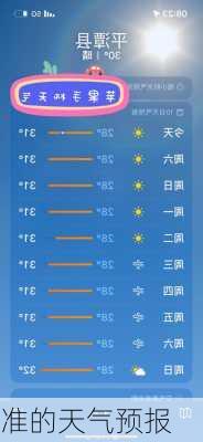 准的天气预报