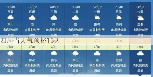 四川省天气预报15天